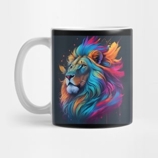 Colorful Lion Art Mug